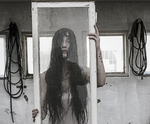 Behind the window