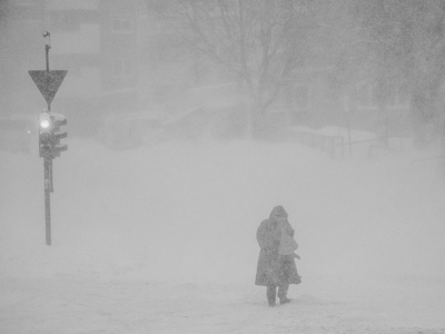 Snøstorm i nabolaget mitt.