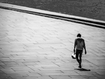 Walking home.